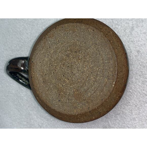 2 Mugs Studio Art Pottery Marked J.P.G. Hand Thrown Abstract Design Stoneware - Picture 6 of 14